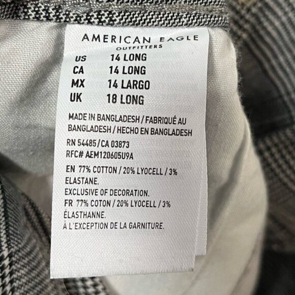 American Eagle Super Stretch Plaid Mini Skirt US 14 Long - Picture 10 of 12